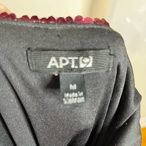 APT 9 cranberry red all over sequin cowl neck short cocktail party dress medium - Picture 5 of 7